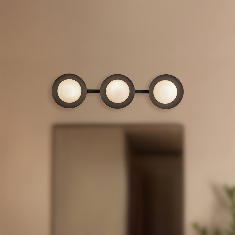 Cleo 23-In Vanity Light, Gold, White/Brushed Gold