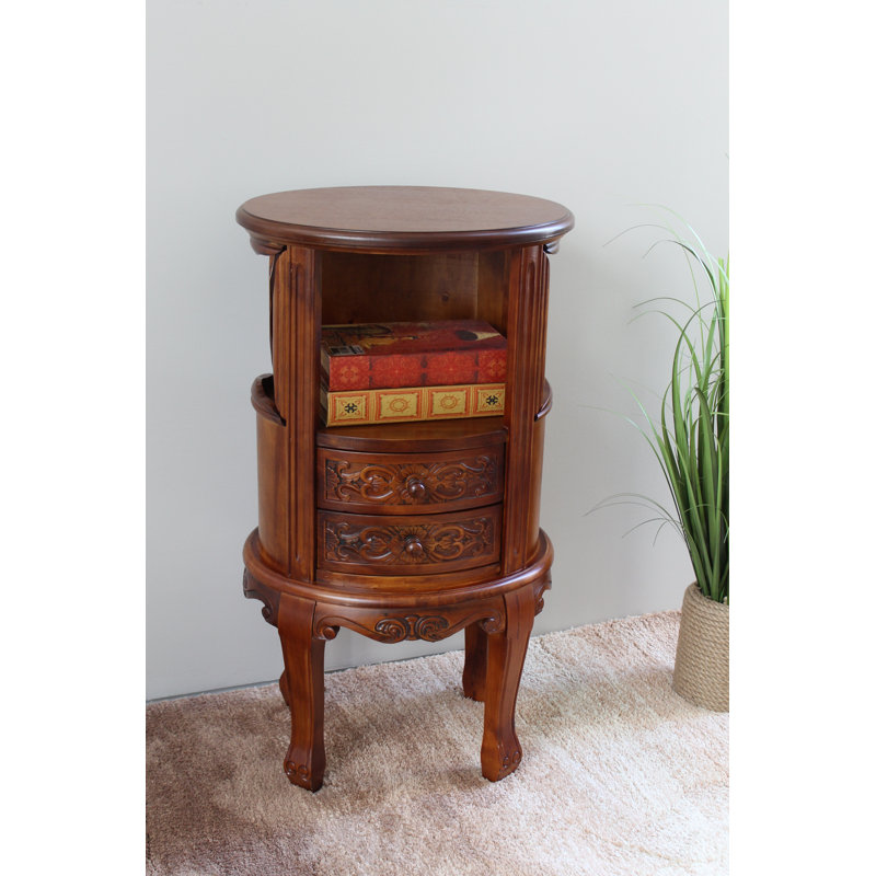 Table de bout avec rangement Windsor Hand Carved Collection