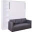 Lit double avec tablettes blanches et confortables, pratiques et blanches, rehaussent le style de votre chambre à coucher