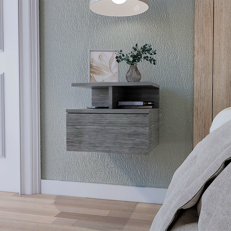 Table de chevet Khush, Gris