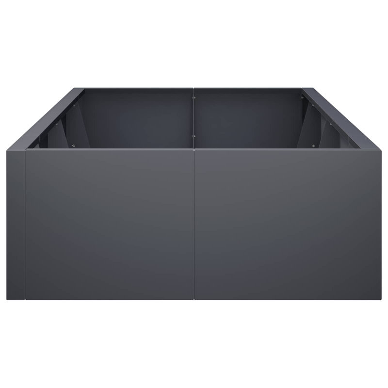 mur de soutènement vidaXL, 8 pièces, 118,11 x 39,37 x 19,69 po, acier anthracite, 118.11 x 39.37 x 19.69 in, Anthracite