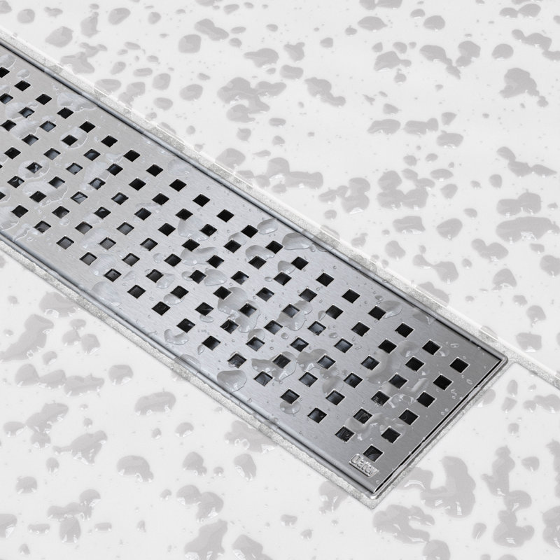 Grille carrée pour drain de douche Designline, Acier inoxydable, 32"
