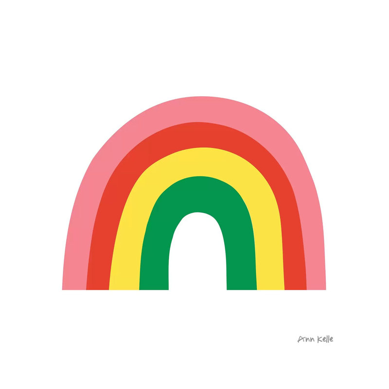 Rainbow I by Ann Kelle - 1 Piece Wrapped Canvas Wall Art, 45.72 cm H x 45.72 cm W x 1.91 cm D