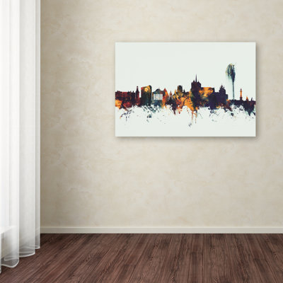 Geneva Switzerland Skyline V Graphic Art Print on Canvas
