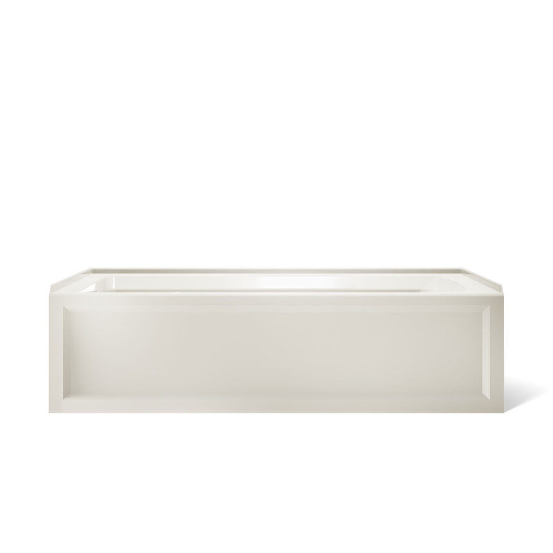 Archer® 72" x 36" Soaking Bathtub, Biscuit, Left