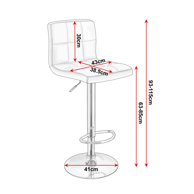 Cielito Swivel Upholstered Adjustable Height Counter Stool with Metal Frame