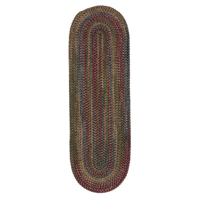 Aleaya Wool Blend Reversible Arae Rug - Burgundy/Green/Blue
