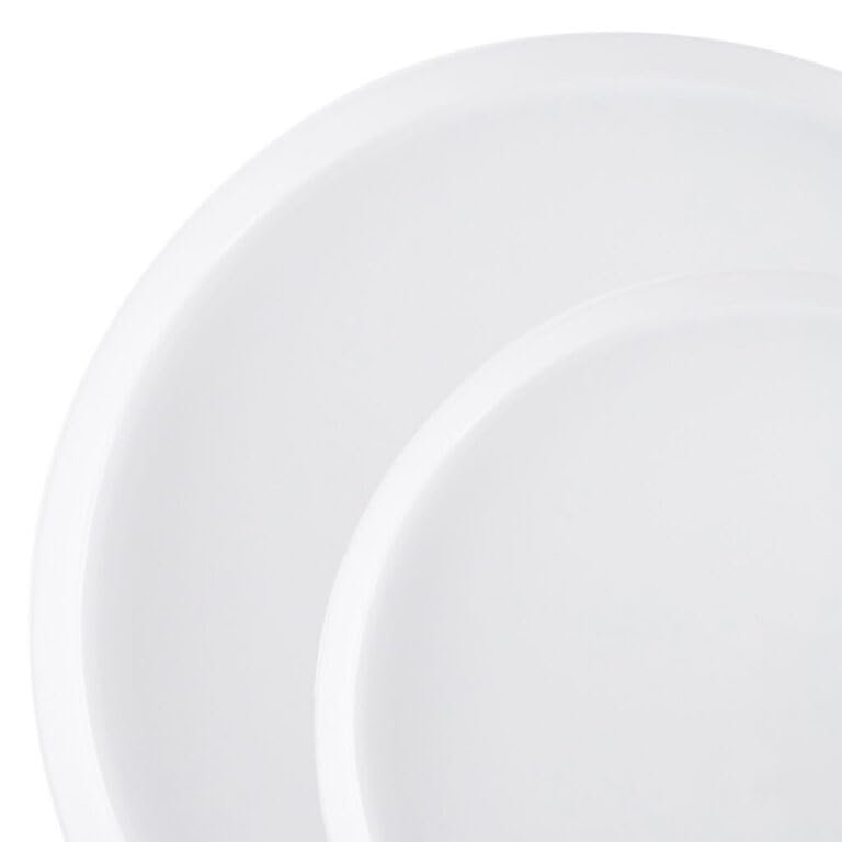 10 inch White Plastic Dinner Plates, 30