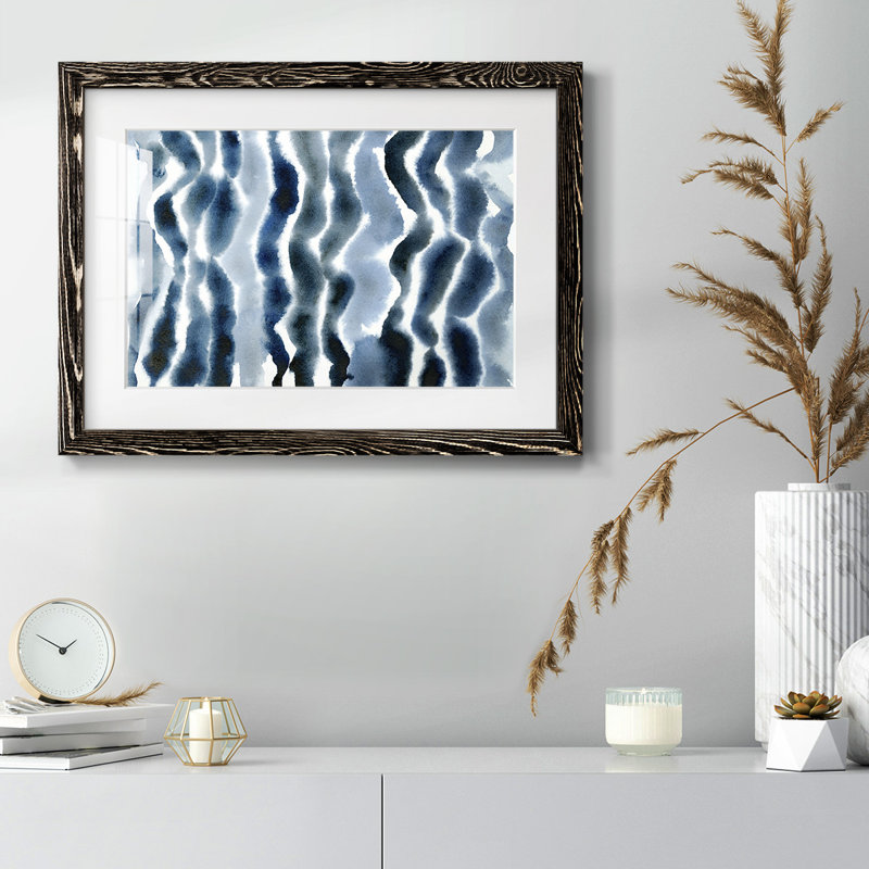 Vraie vague bleue I, Noir, H 14 po x l 20 po x P 1,5 po