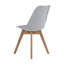 Chaises d'appoint de salle à manger en polypropylène gris, de 2, avec texture chaleur et stress (2), avec résistance