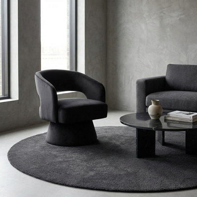 Fauteuil d'appoint pivotant en velours Modern