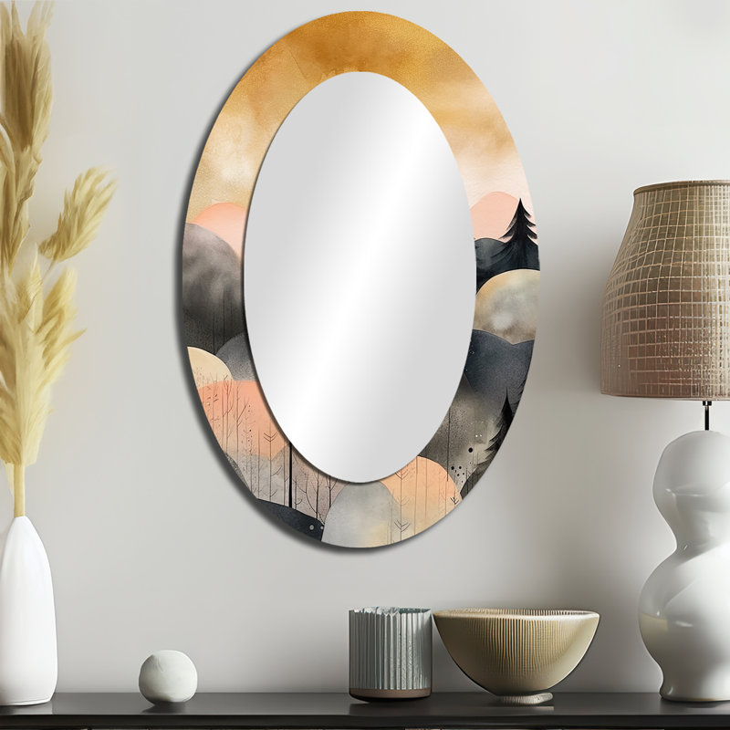 Miroir mural minimaliste scandinave minimaliste II, 36 po x 24 po