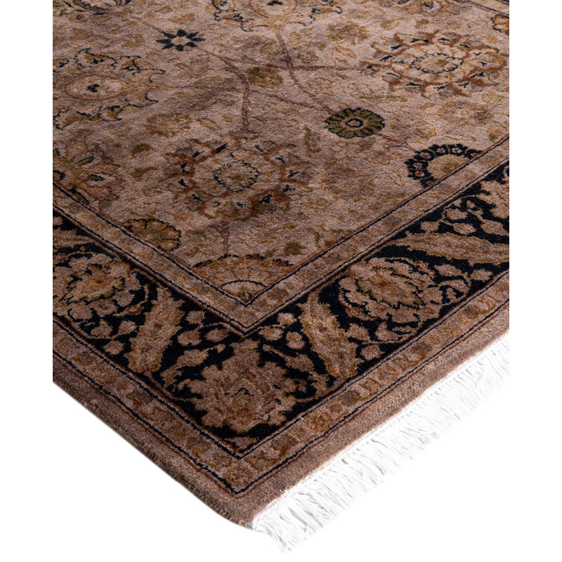 Overdyed Hand-Knotted Wool Modern-Contemporary Brown Runner 2' 11" x 8' 1"