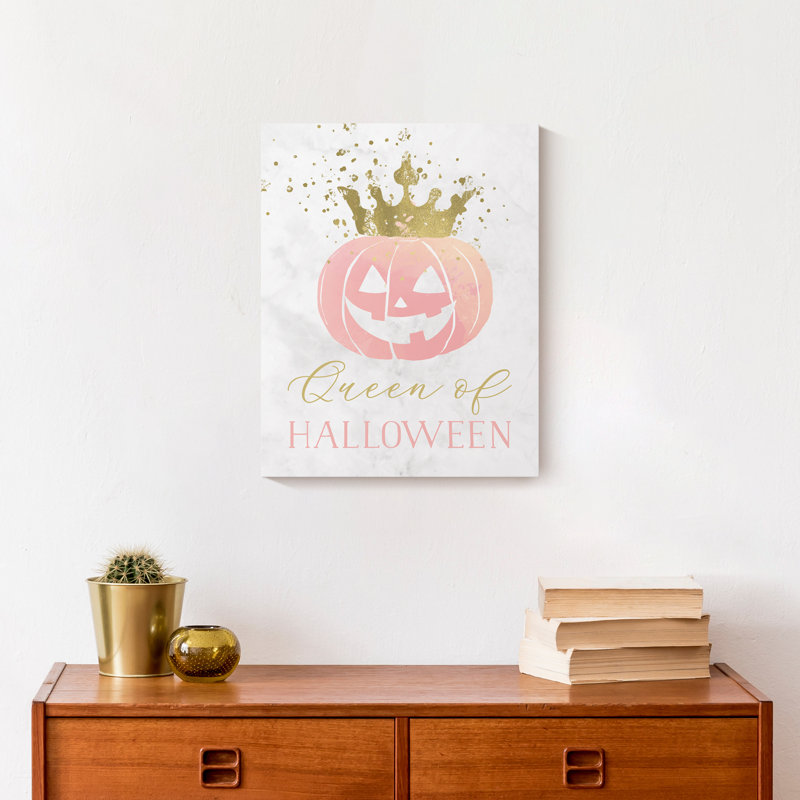 «Queen of Halloween», art textuel sur toile tendue