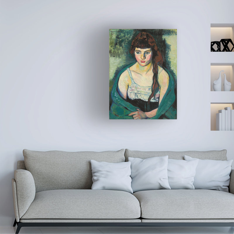Victorine Ou La Tigresse sur toile par Suzanne Valadon, H 19 po x l 14 po x P 2 po