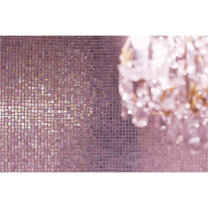 5/8" x 5/8" Glimmer Glass Mosaic, Blush