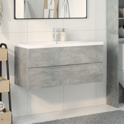 Annilee Single Bathroom Vanity with Ceramic Basin