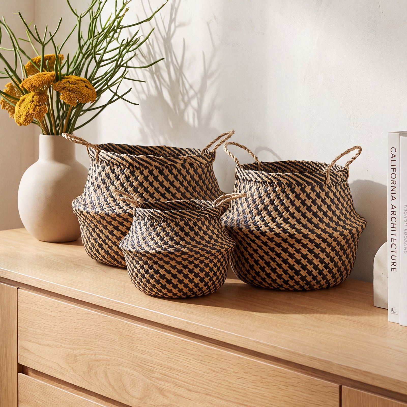 Zeppa Handmade Seagrass Decorative Basket