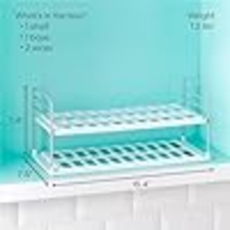 Organisateur de bouteilles d'eau et de tasses de voyage Upspace, support de rangement réglable pour l'organisation de la cuisine, 2 tablettes de large