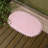Yirddeo Bath Mat Oval Rug With Pom, Boho Rugs For Bedroom And Bathroom With Non Slip-810954226-810954220