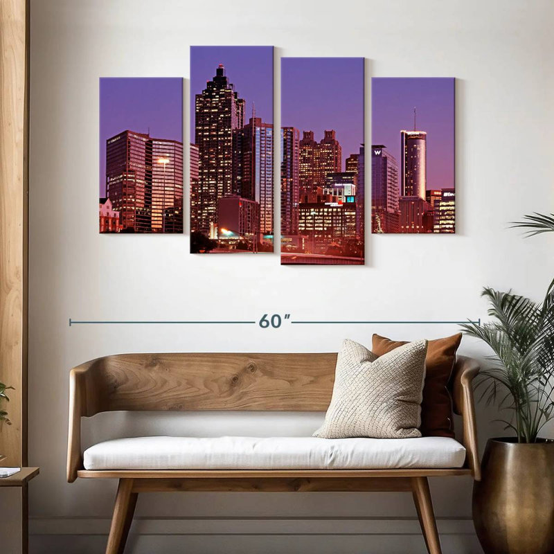 Crépuscule mauve Sireci d'Atlanta, H 32 po x l 52 po
