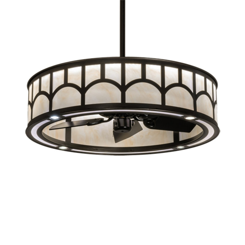 Mission LED Downrod Ceiling Fan