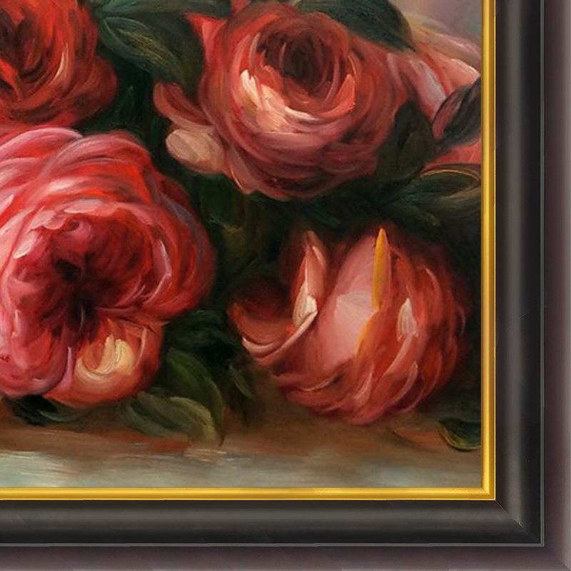 « discarded roses » par pierre-auguste renoir image, reproduction d’art sur toile, H 30 po x l 42 po x P 2 po, Cadre opulent
