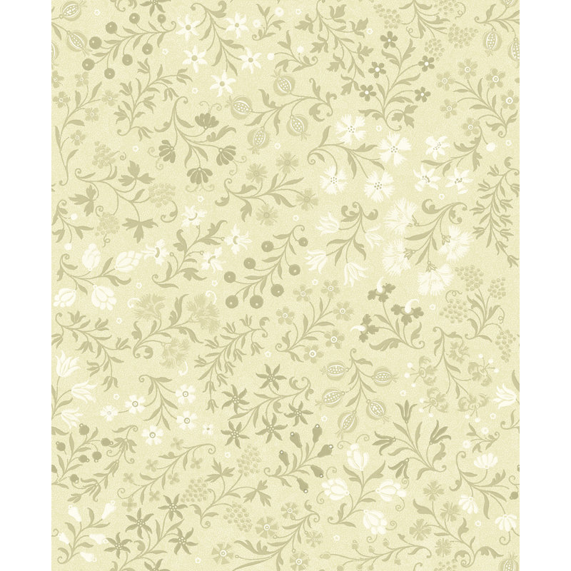 Yuki Osada Floral Wallpaper Double Roll, Dusty Yellow