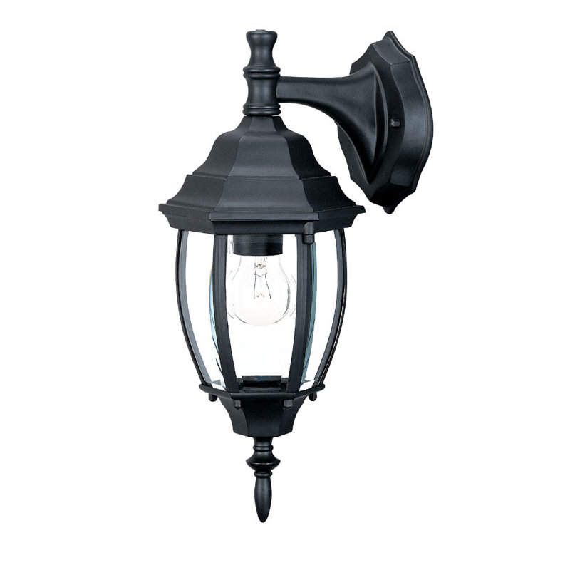Lanterne murale d’extérieur 1 luminosité Drumkeeran, Noir mat