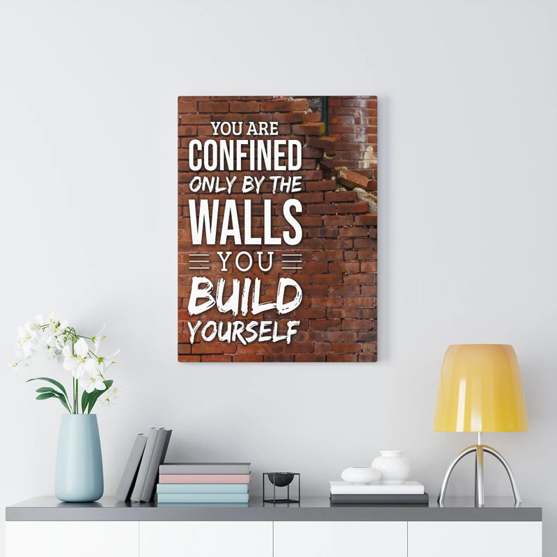 You Are Confined Motivational Verse - Wrapped Canvas Print, 76cm H x 61cm W