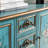 Retro multi-functional painted accent cabinet