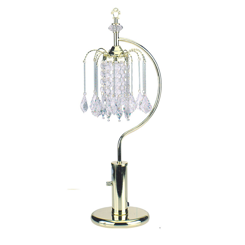Roxane Metal Lamp, Silver, 27" H x 9" W x 9" D, 3-Way