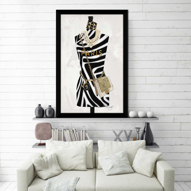 Paris Fashion 2 (Vertical) par By Jodi - impression, Cadre noir, H 27,5 po x l 21,5 po x P 0,75 po
