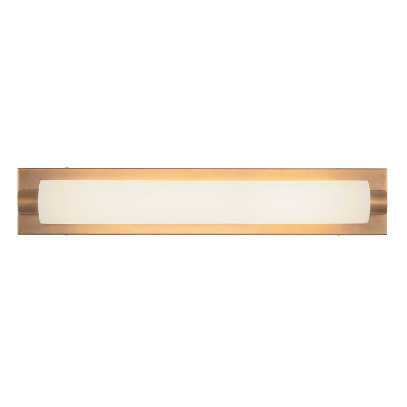 Charleston 24-in Black dimmable LED Bathroom Vanity Light, Antique Brass