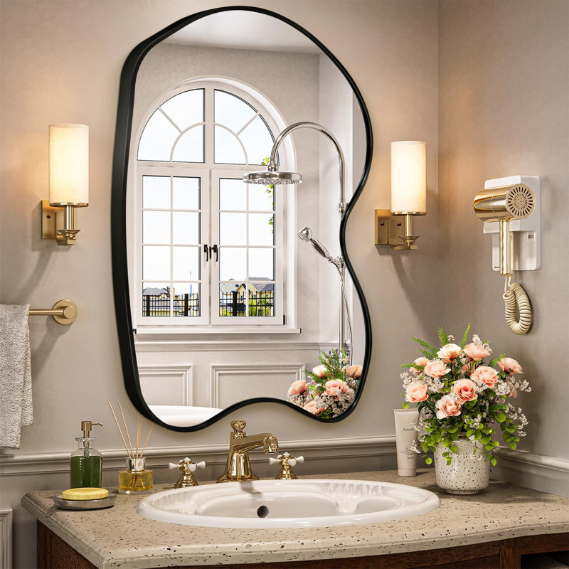 Miroir mural 31,5 "X 20", 31,5 po x 19,7 po, Noir