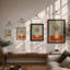Polka Dot Vase Mid-Century - Framed Print-1609681511-1609681532