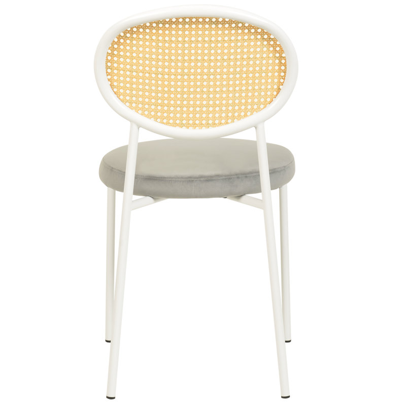 Chaise de salle à manger en rotin Charlotta, 4, Gris