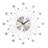 Metal Starburst Decorative Wall Clock with Crystal Accents-1655483747