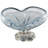 Cole And Grey Glass Ombre Decorative Bowl With Folded Curve Opening And Scalloped Base
