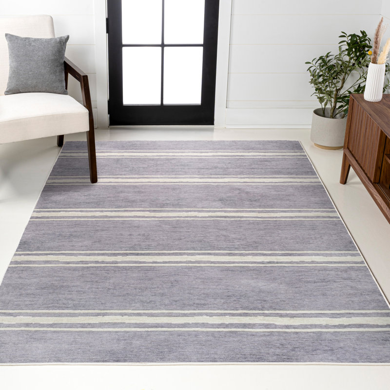 Tapis lavande / ivoire Arriyanah, Rectangle 2 pi 11 po x 5 pi