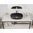 ANZZI 16.1'' Matte Black Glass Rectangular Bathroom Sink
