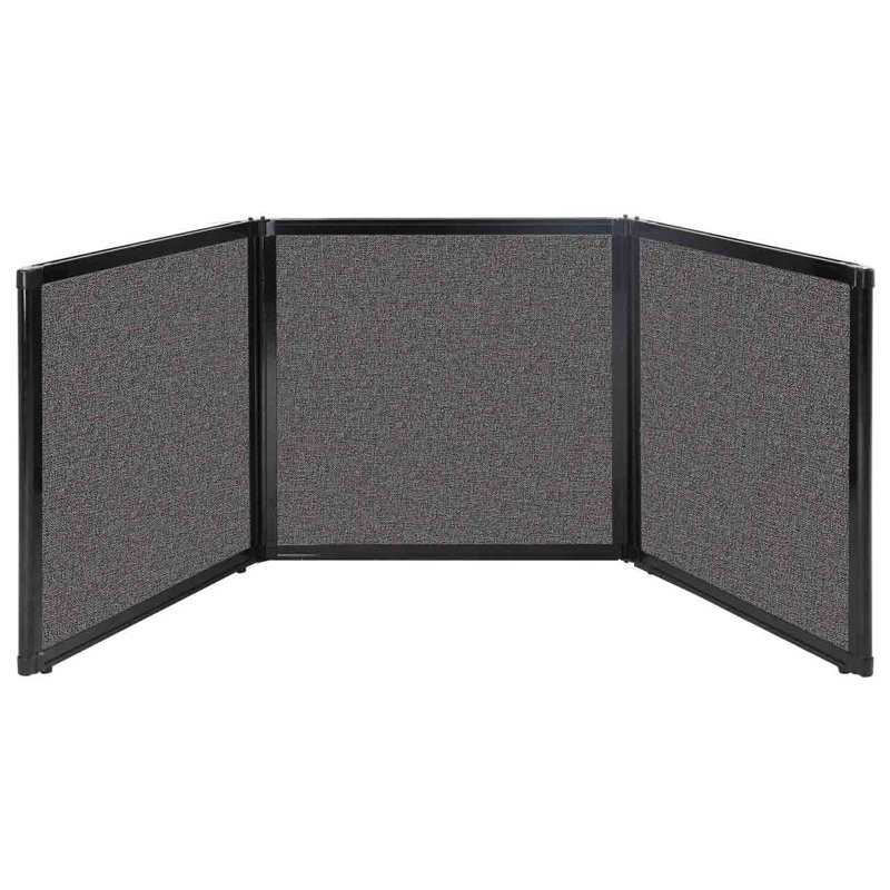 Versare Tabletop Booth Display, Charcoal Grey, 36" x 99"