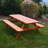Keystone Amish Co. Spruce Picnic Table, 5-Foot, White Stain-1858004901-1858004924
