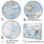 Ensemble de décorations murales abstraites bleues et blanches - Collages abstraits-107740757-107740755