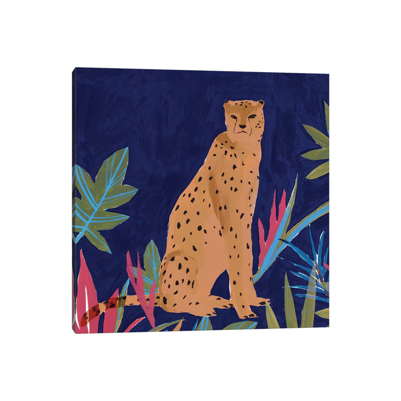 «Cheetah II» par Isabelle Z - impression d'art graphique, Pas de tapis, Toile tendue, H 12 po x l 12 po x P 0,75 po