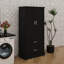 Armoire de rangement haute pour salle de bain avec tablette réglable pour optimiser l'espace et deux portes et tiroirs-119229018