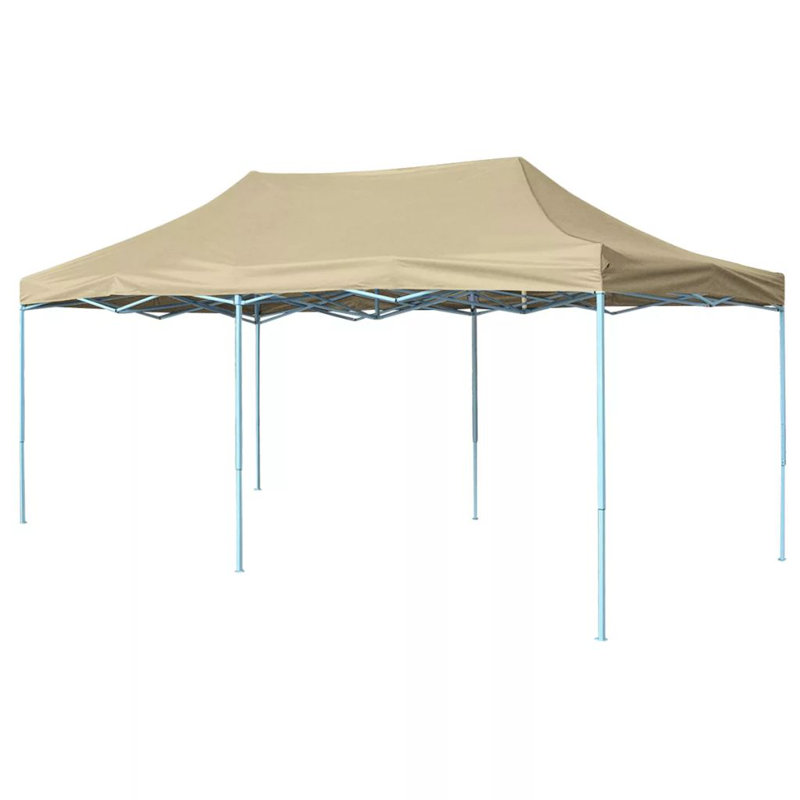 Holasice Steel Pop-Up Gazebo, Blue, Beige, 315cm H x 580cm W x 292cm D
