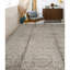 Neo Villa Hand-Knotted Wool/Cotton Geometric Area Rug in Gray/Beige