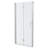 34"W X 72"H Fold Frameless Shower Door With Tempered Glass, 1/4 Inch (6 Mm), Brushed Silver-123210105
