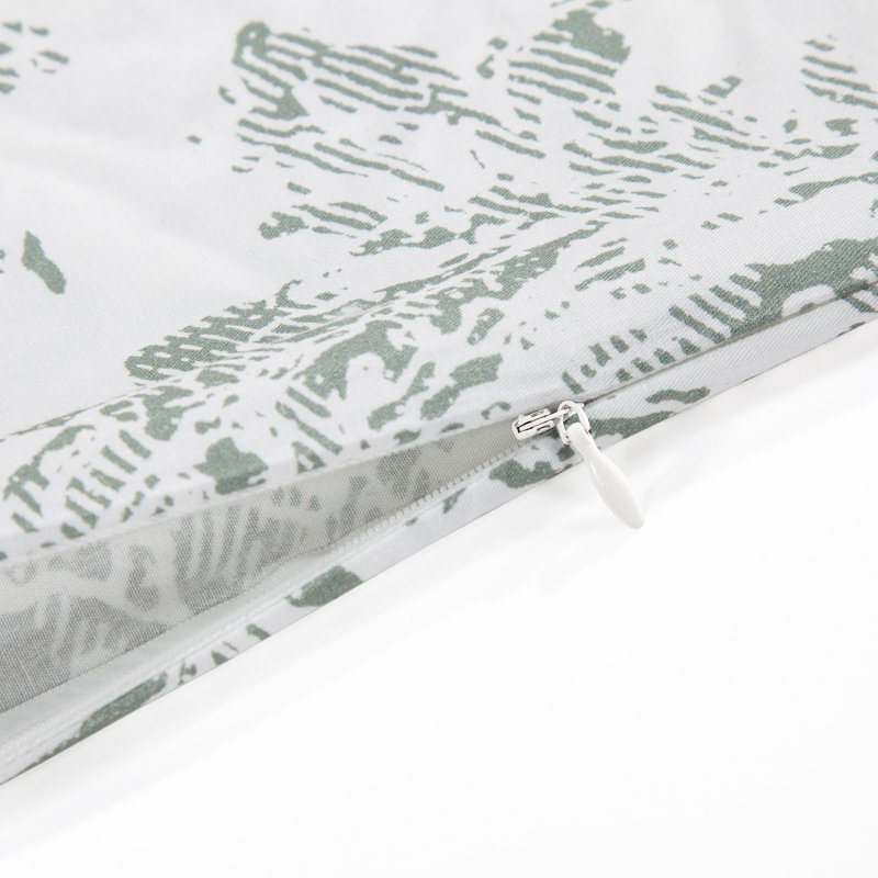 Ivy Printed Sage Floral Cotton, Classic Traditional Comforter Set, King Comforter + 2 Shams